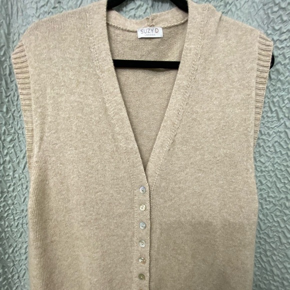 Long cashmere wool blend vest size s/m - Picture 2 of 5